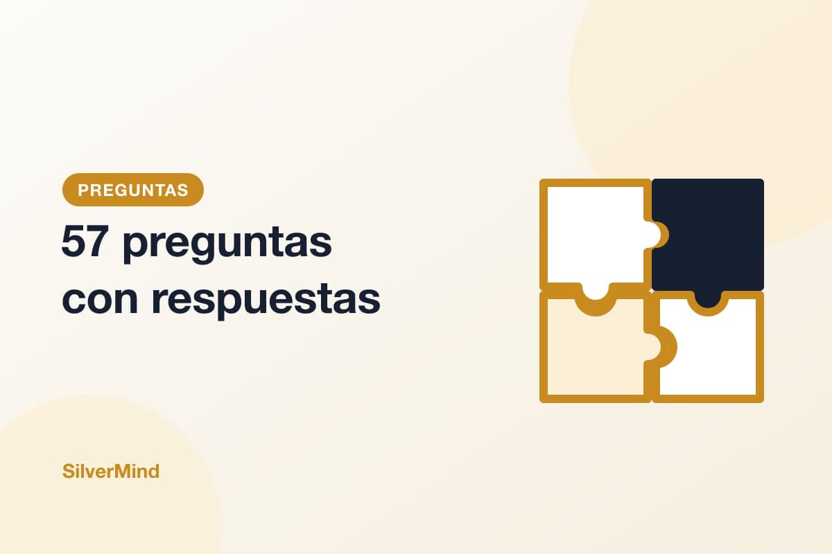 Ilustración: tarjetas de un concurso con grandes signos de interrogación sobre una mesa, junto a una taza de café