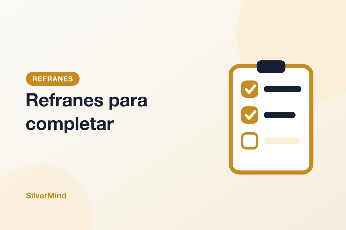 Ilustración: una libreta con refranes a medio escribir, un lápiz y una taza de café sobre una mesa