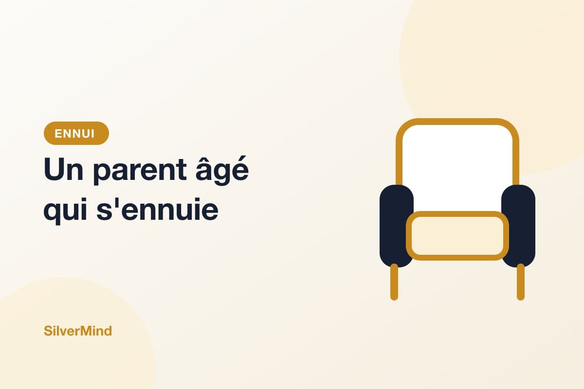Illustration : un fauteuil vide près d'une fenêtre, avec une paire de lunettes posée sur un journal plié