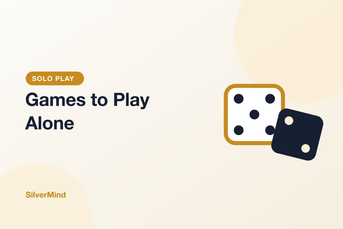 Illustration of two dice, one white and one dark, on a cream background
