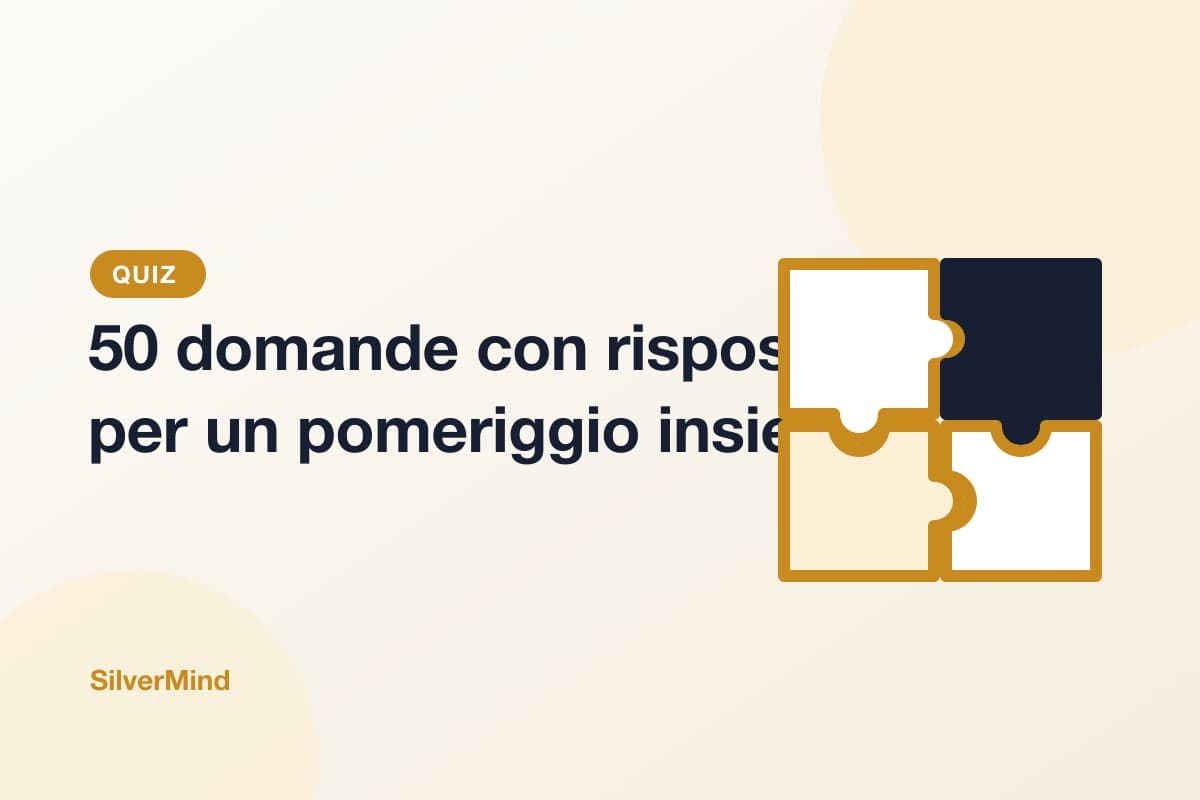 Illustrazione: carte di un quiz con grandi punti interrogativi su un tavolo accanto a una tazzina di caffè