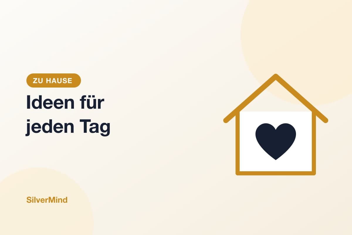 Illustration: ein gemütlicher Sessel mit Strickzeug, Radio und Rätselheft