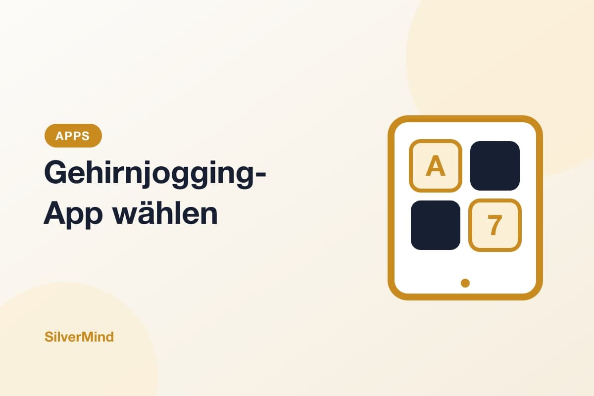 Illustration: ein Tablet mit großen Buchstaben- und Zahlenkacheln und einem Zahnrad für Einstellungen