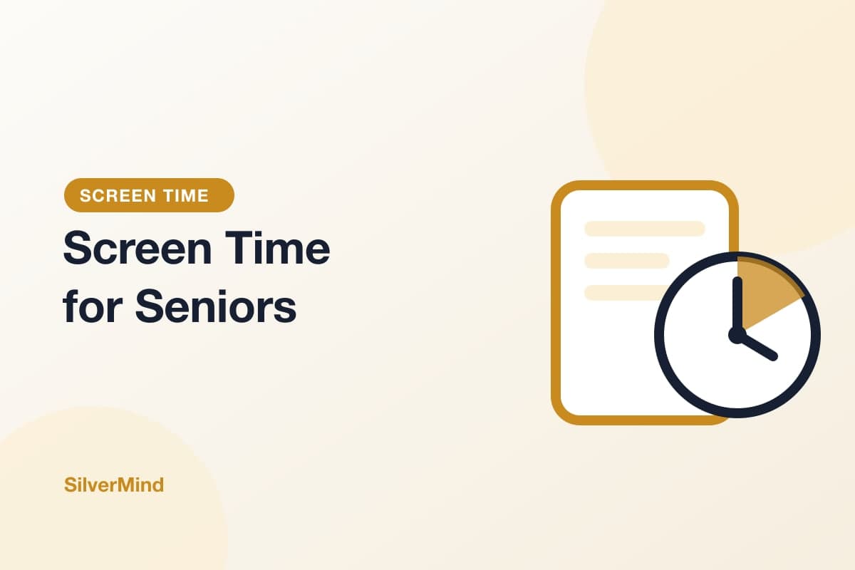 Illustrated tablet next to a small clock on a warm cream background